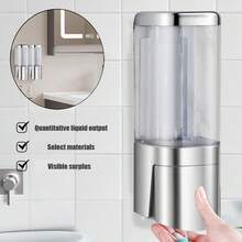 1 dozator de săpun manual, montat pe perete, din plastic, dozator de șampon și balsam fără plumb pentru dușul din baie de hotel - Nu necesită electricitate sau baterii