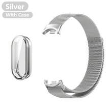 Metal Strap For Mi Band 8 9 10 Bracelet With TPU Case Screen Soft Protector Milanese Magnetic Loop Replacement Watchband - Compatible With Xiaomi Mi Band 10 - View 11