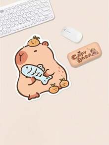 Asymmetrical Shaped Rubber Mouse Pad, Thickened Non-Slip Bottom, Suitable For Laptop, Student, Office Use - Multicolor - View 2