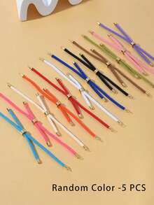 1 pieza Colorido brazalete de la suerte DIY, accesorio de cordón trenzado de doble círculo adecuado para hacer joyería con colgante y conector - Cuerda milanesa - Ver 10