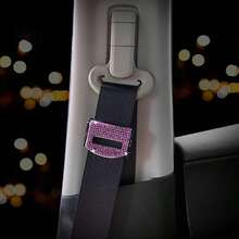 1 Piece Of Car Seat Belt Buckle With Diamond Inlay, Universal Car Seat Belt Fastener, Full Diamond Car Seat Belt Clip - Multicolor - View 11