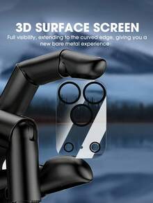 2PCS Camera Lens Protector Compatible With Iphone 17 17Pro 17Pro Max 16 15 14 13 12 11 16Pro Promax 3D Rear Lens Tempered Glass Film Compatible With Iphone 17 Air 17 Lens Cover Anti-Scratch, Tempered Glass, Easy To Install. - Clear - View 7