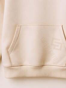 Kit 2 Children's Sweatshirt  Cold Weather Hooded Flannel Blouse Kit Sweatshirt School Day To Day Unisex - Đen/Be - Xem 4