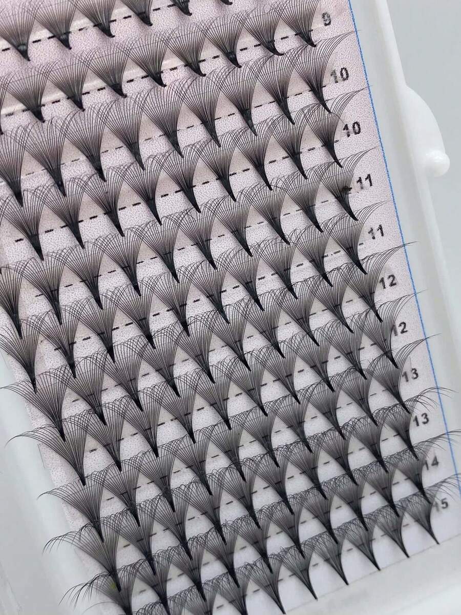 120 قطعة من إطارات الرموش الجاهزة المسبقة الصنع ، سمك 0.07 مم ، منحنيات D/C من 8-15 مم ، 3D/6D/9D/10D/20D/30D/40D ، رموش ذات حجم دراماتيكي مجدول