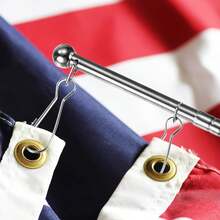 Telescopic Handheld Flagpoles, Telescopic Flag Pole With Clips Portable Stainless Steel Flag Pole For OutsideFlag Pole