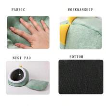 1 pieza Cama para gato/perro, Casa de mascotas cerrada y cálida para invierno, Extraíble y lavable, Diseño lindo para perros y gatos pequeños