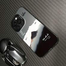 Nuevo Estuche de Teléfono Móvil con Paisaje de Montaña Nube Blanca por Láser Adecuado para iPhone11 12 13 14 15 16 iPhone16 15 14 13 12 11 Pro Max XS XR X 7 8 Plus SE Serie, ideal como regalo de cumpleaños para novias, novios y amigos17,17 Pro Max - Negro - Ver 5