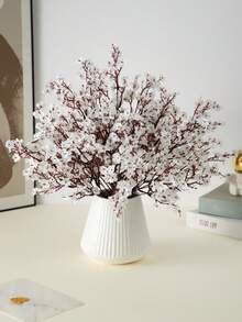MEHELANY 4 bông hoa nhựa mini màu trắng, hoa baby's breath giả, số lượng lớn, thích hợp để trang trí nhà cửa, cắm hoa cưới, trang trí bàn bếp, tiệc tân gia, Giáng sinh, lễ kỷ niệm, trang trí bàn ăn, trang trí kệ sách, tiệc sinh nhật, phòng ngủ, phòng tắm, vòi sen, cổng cưới, vòng hoa, v.v. - trắng - Xem 2