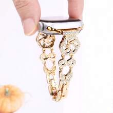 Fashionable & Elegant Windmill Rhinestone Hollow Metal Watch Band - 42/44/45(XL) - View 6