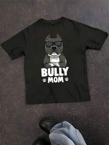 American Bully Dog Mom Women Pullover Hoodie - 黑色 - 查看 1