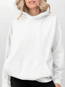 Women'S Cherry 8 Graphic Hoodie - White Long Sleeve Pullover With Red & Black Print, Casual Sporty Design, Soft Polyester Fabric, Machine Washable, Winter Casual Wear, Casual Wear Hoodie |   Playful Graphic Hoodie |   Machine Washable Fabricplaid Cotton Sweatshirt - trắng - Xem 4