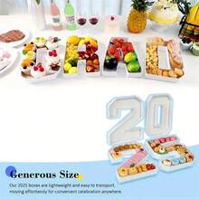 1pc 2025 Candy Number & Letter Cake Box, Suitable For Birthday/Party/Gathering/Weekend Party/Anniversary And Other Occasions