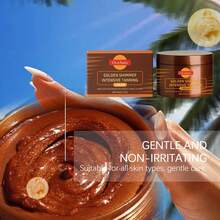 Tanning Gel, Ultra-Moisturizing Dark Tanning| Bronzing Tanning Booster| Carrot & Coconut Oil| Vitamin A & Vitamin E Moisturizing & Hydrating| Made In Greece| Golden Shimmer Tanning Gel - 114G - 查看 4