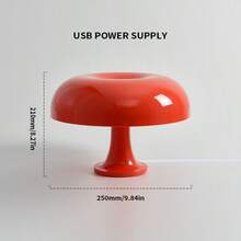 1个现代LED蘑菇形台灯 - USB接口，橙色/白色/天蓝色，高品质ABS灯体设计，三色调光，无级调光 - 适用于卧室、客厅和酒店装饰，装饰性台灯 - 彩色 - 查看 14