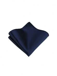 1pc Solid Color Pocket Square, Suit Handkerchief, Wedding Party Formal Accessories - Multicolor - View 8