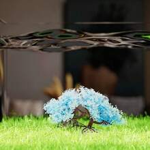 Decoração para aquário, conjunto de ornamentos para paisagem, árvore de cerejeira artificial, plantas aquáticas, adequado para pequenos peixes e camarões se esconderem