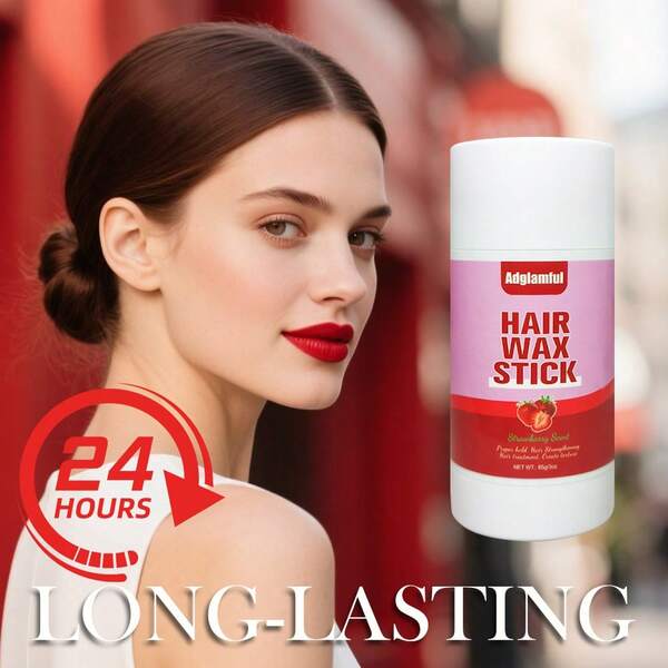 85g Strawberry Scented Hair Wax, Frizz Control, Smooth Backcombing Styling, Enhance Styling Definition, Resistant To Frizz And Flyaways, For Edge Control And Flyaway Management