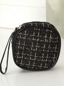 1pc Small Capacity Waterproof Cosmetic Bag - Perfect For Travel And Organizing Makeup And Brushes, Toiletry Bag, Makeup Bag, Travel, Dorm Essentials, Back To School Luggage, With Zipper Closure For Lipstick, Brushes, Phone, Coins, Home, Travel And School Use Makeup Organizer Makeup Case - Multicolor - View 11