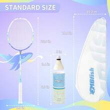 Set With 2 Rackets, 3 Shuttlecocks, 2 Replacement Grip Tapes And 1 Bag - Perfect For Beginners & Outdoor Games - 4Whale - View 5