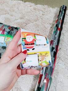 1/2pcs Christmas Gift Tags Stickers, Christmas Labels With Santa Claus, Snowman, Reindeer Decorations, 60pcs/Roll, For Christmas Gift Wrapping, Suitable For New Year, Easter, Valentine's Day, Birthday Gifts, Christmas Presents Christmas Christmas Decorations Christmas Pajamas Christmas Gifts Christmas Decor - Multicolor - View 5