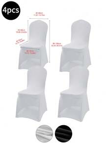 1 cái/4 cái/6 cái/10 cái Vỏ bọc ghế vuông bằng lụa sữa đen, Thiết kế tối giản cổ điển, Vỏ bọc ghế tiệc màu trơn co giãn cao, Có thể tháo rời và giặt được, Thích hợp cho phòng ăn, phòng khách, nhà bếp, khách sạn, Vỏ bảo vệ ghế tiệc, Trang trí mùa thu, Trang trí phòng, Trở lại trường, Đồ dùng học tập - Nhiều màu - Xem 19
