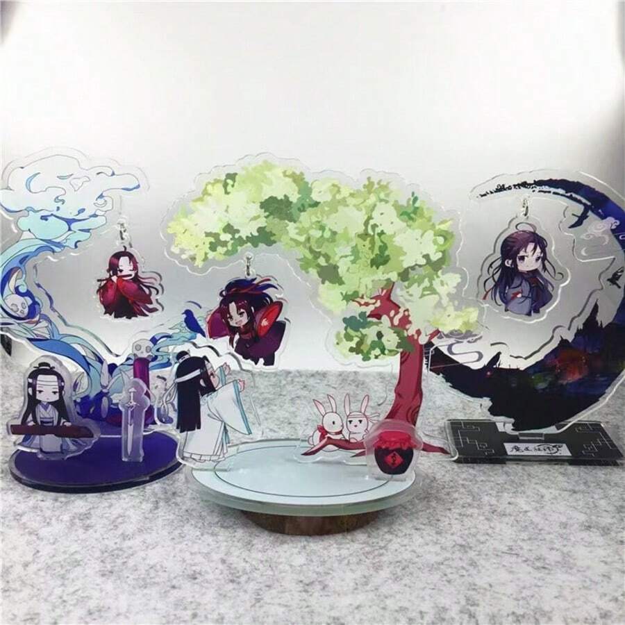 《魔道祖师》双人角色摇摇收藏版,蓝忘机&魏无羡小说及动漫周边,卡通精细桌面摆件,电脑机箱装饰,汽车装饰,动漫收藏品,圣诞节/感恩节/生日礼物,送给朋友 - 彩色 - 查看 1