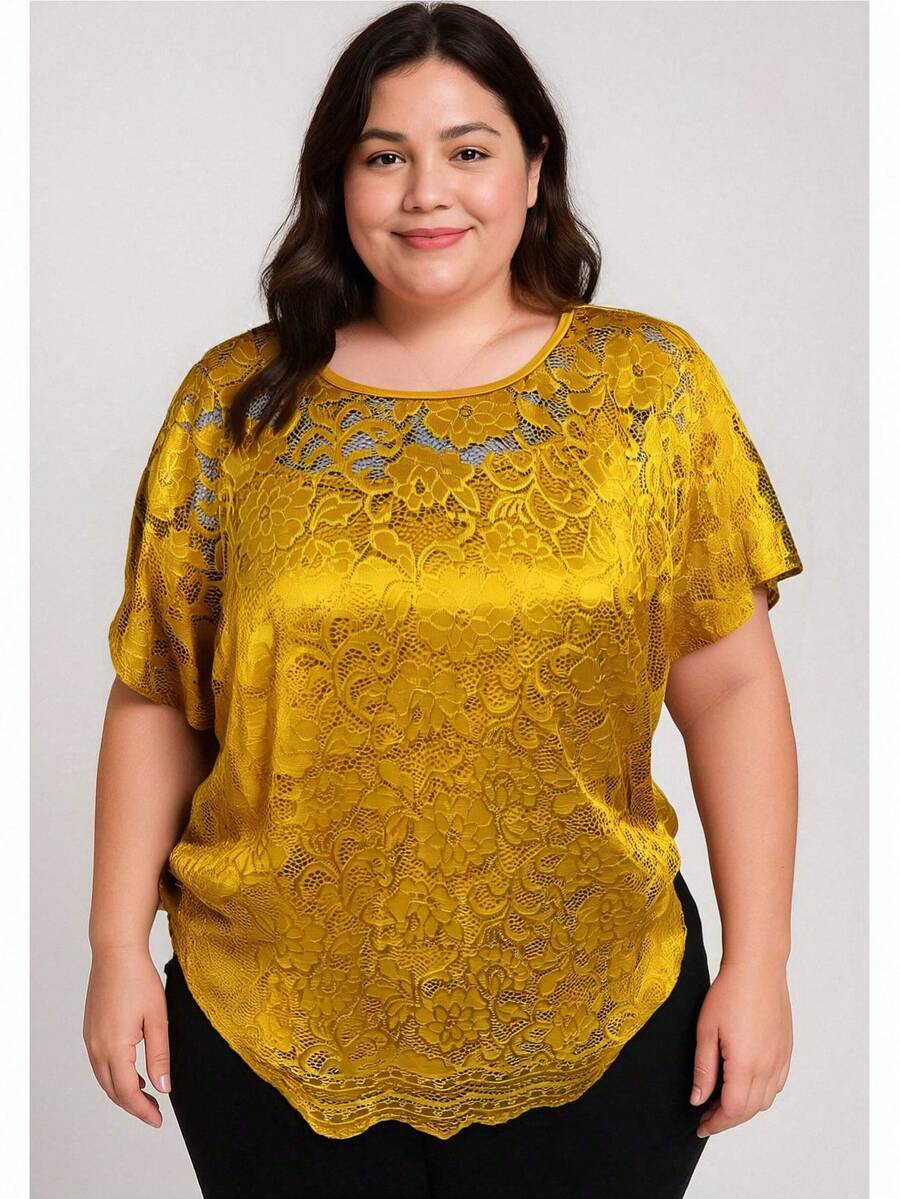 Women Blouses - Mustard Yellow - View 1