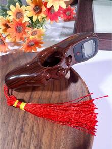 Contador digital luminoso LED com grão de madeira de 1 unidade