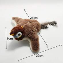 Must-Have For Cat Lovers! (Non-Flying) USB Rechargeable Touch-Activated Flapping & Meowing Cat Toy: Makes Your Cat Go Crazy! (Wings Only, Non-Flying) - Brown - View 7