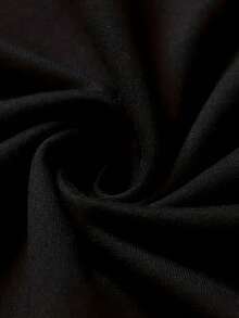 1 件青少年女孩保暖连帽运动衫，适合年轻学生的保暖休闲套头衫，适合秋冬季、Y2K/街头服饰/度假/时尚//学院风 - 黑色 - 查看 3