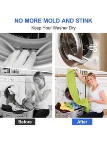 1 pièce Support de porte magnétique pour lave-linge, support universel pour lave-linge à chargement frontal - bras flexible et ajustable avec aimant puissant - prévient la moisissure et les odeurs - cadeau parfait pour les propriétaires de camping-cars/hôtes Airbnb/mamans - idéal pour le grand nettoyage de printemps et le pendaison de crémaillère