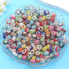 10/20/30pcs Random Color Resin Pearl Effect Large Hole Beads For DIY Bracelet, Necklace, Earring, Keychain, Anklet, Pendant, Jewelry Making, Summer Holiday Party Gifts - Multicolor - View 18