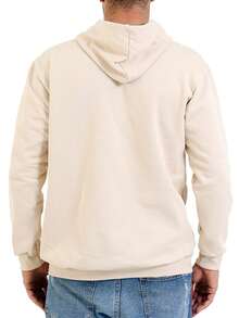 Kit 2 Children's Sweatshirt  Cold Weather Hooded Flannel Blouse Kit Sweatshirt School Day To Day Unisex - Đen/Be - Xem 2