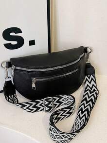 软皮女士时尚休闲腰包、马鞍包、新款百搭胸包、单肩斜挎包、旅行手机包。