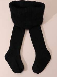 3 perechi de colanți groși de culoare solidă pentru fete, colanți cu nervuri și căptușeală termică, potriviți pentru rochii și pantofi, toamnă/iarnă - Multicolor - Vizualizare 3