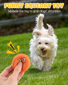 Juguetes chirriantes para perros SCHITEC, paquete de 6 pelotas chirriantes interactivas de látex: juguetes suaves para buscar cachorros y perros pequeños - color - Ver 2