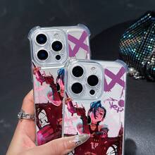 Funda de Teléfono a la Moda para los Modelos de  16, 15, 14, 13, 12, 11 Pro Max, X, XR, XS Max, 8 y 7 Plus con Parte Trasera Suave y Clara y Función Antigolpes Agregada - Mezcla de colores - Ver 5