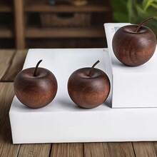 1pc Natural Wooden Apple Shaped Aroma Diffuser, Fragrance Oil Diffuser For Home/Indoor Use, Bedroom Decor, Car, Multi-Scenario, Soothing Scent, Elegant Decoration, Unique Gift