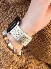 1pc Customizable Watch Band, Fashionable Breathable Nylon Woven Strap, Suitable For 49mm, 46mm, 45mm, 44mm, 42mm, 41mm, 40mm, 38mm; Magnetic Nylon Woven Watch Band, Suitable For 10/9/7/6/5/4/3/2/1, Adjustable - Valentine's Day And Mother's Day Gift, Personalized Customization, Birthday Surprise For Girlfriends - Multicolor - View 6