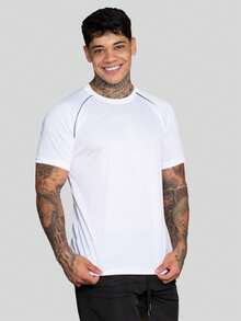 Kit 5 Men's Dry Fit Sports T-Shirts Comfortable For Training And Everyday Life - Black White Lead Red Navy - View 4