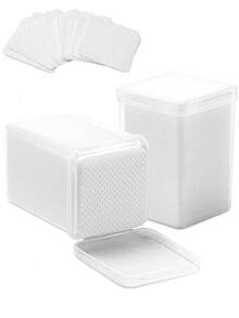 1000/500/400/200 片一次性无绒布心形卸妆垫、指甲油去除垫、柔软无纺布丙酮指甲油去除湿巾、无绒指甲凝胶湿巾、无水指甲护理产品，适用于女性和女孩日常美甲清洁和去除 - 彩色 - 查看 14