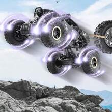 1:12 Scale RC Car With 6WD, 38CM In Length, 2.4Ghz Remote Control, Suitable For Crawling, Drifting And Off - Road, High - Speed Electric Car Truck Ideal As Gifts - 6 Wheels Black - View 6