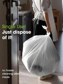 10pcs Disposable PVC Party Tablecloth, Not Fabric, White Color, Fits 274*137cm Table, Suitable For Birthday, Dessert, Family Gathering, Pure White Tablecloth Party Decor