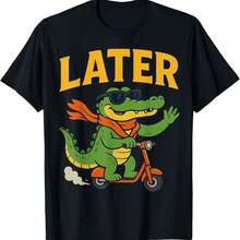 Alligator Later Gator Funny Cool Scooter Jungle Animal Lover T-Shirt
