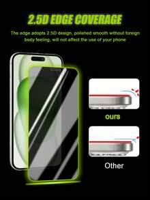 Gorilla Hero [2 Packs]Anti-Spy Tempered Glass Screen Protector, Full Coverage, Privacy Protection Screen Protector, Green Light Air Cushion Film, Glow In The Dark, Easy To Find Phone, Personalized Design, Eye-Friendly, Ultra HD, Compatible With IPhone 17E/17 Pro Max/17 Pro/17Air/17/16e/16 Pro Max/16 Pro/16 Plus/16/15 Pro Max/15 Pro/15 Plus/15/14/13/12 And Other Models - Green - View 3