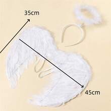 1 件天使光环头带羽毛天使头带，光环发带，成人青少年女孩女士服装配饰派对配饰，主题派对服装配饰，万圣节角色扮演道具 - 彩色 - 查看 10