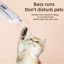 1 件二合一宠物指甲钳，猫狗指甲磨床带 LED 灯，USB 充电，防溅保护，适用于小型、中型和大型犬和猫，日常家居使用 - 彩色 - 查看 10