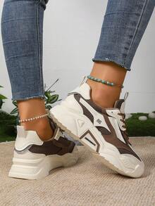 Girl's Chunky Sneakers, 2025 New Arrivals, Autumn Thick-Soled Casual Comfortable Breathable Athletic Shoes