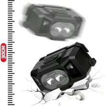 Lmpara de Cabeza Recargable Lmpara, Linterna Frontal LED Recargable, Linterna Frontal con 6 Modos de Luz con Sensor de Movimiento, IP68 Impermeable Foco para Camping, Excursin, Pesca, - blanco, cálido, rojo - Ver 7