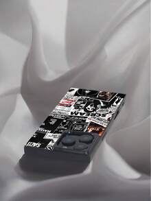1pc Horror Movie Posters Pattern High-Value Transparent IPhone 16 Pro Max Mobile Phone Case, Square Mobile Phone Case, Bright Surface Mobile Phone Case, Ice Crystal Cube Mobile Phone Case, Suitable For IPhone 12/13/14/15/16/Pro/Pro Max/Plus Mobile Phone Case - 黑色 - 查看 5